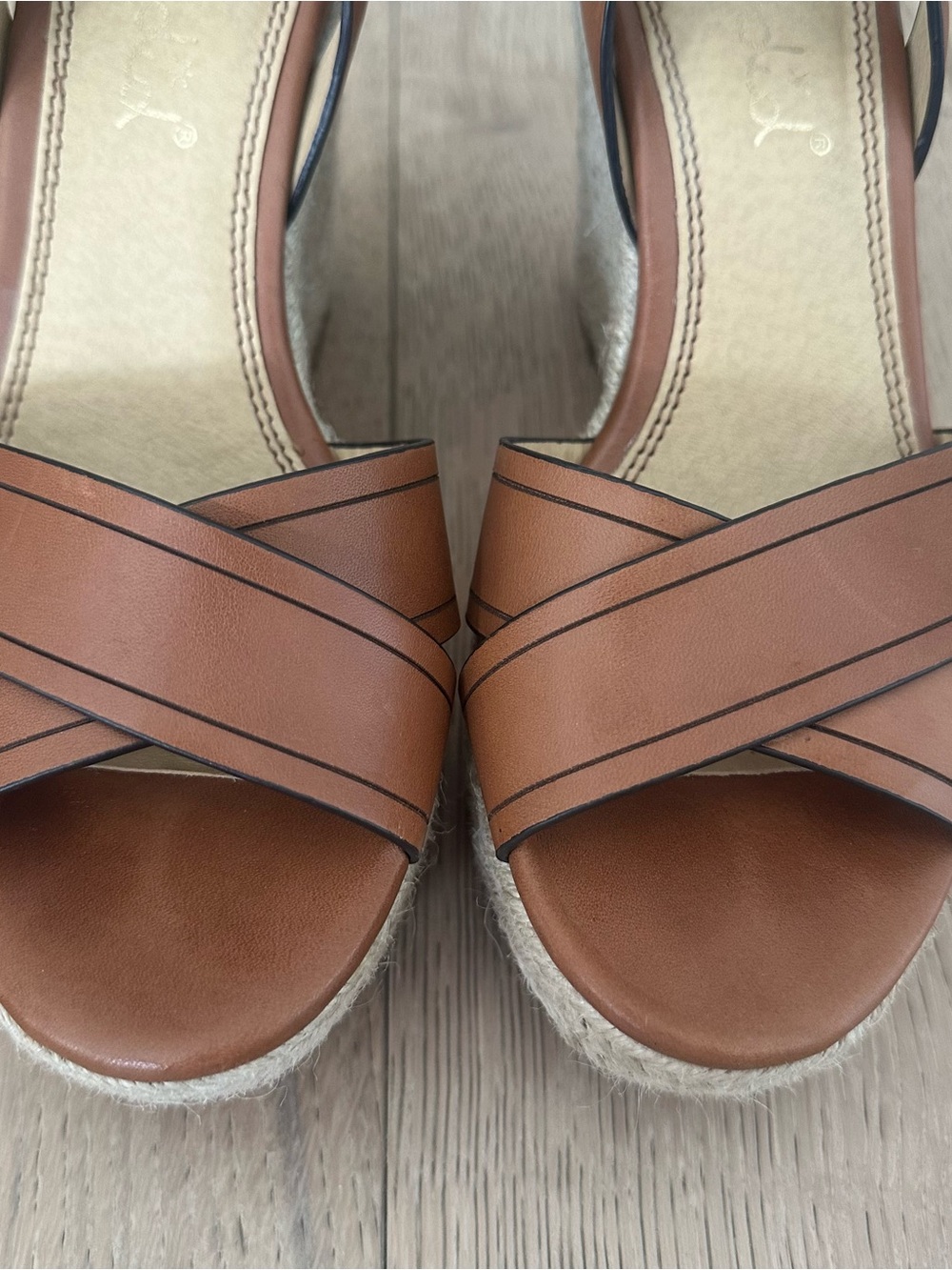 Splendid Tafetta Espadrille Wedge Brown 6.5 - Picture 3 of 6
